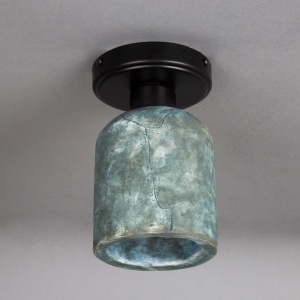 Osier Organic Ceramic Ceiling Light 11.5cm, Blue Earth